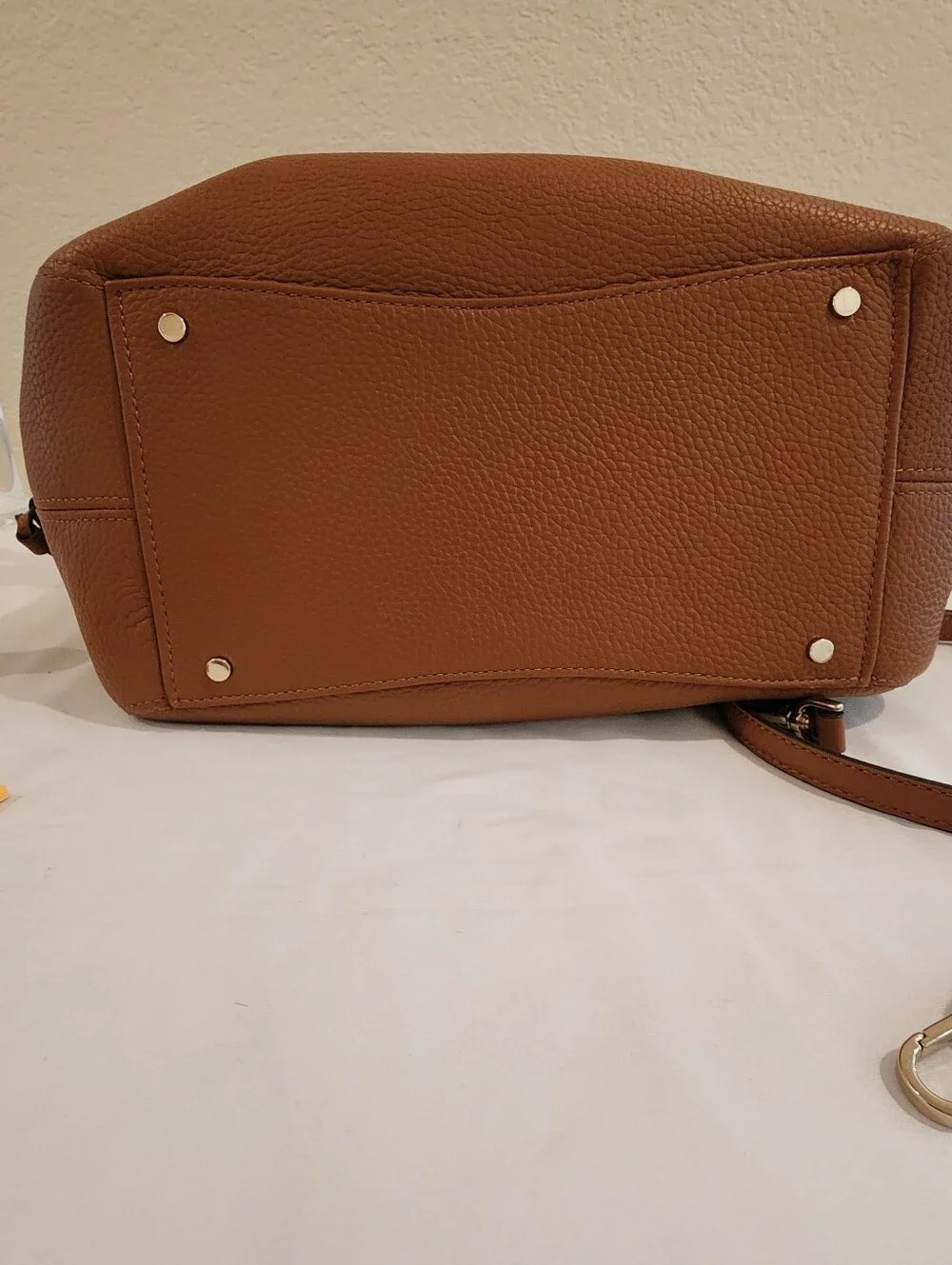 Kate Spade Large Dumpling Satchel Warm Gingerbread Flawless w/ Strap